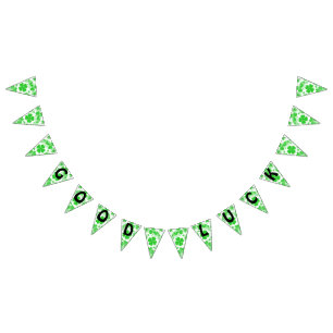 Shamrocks GOOD LUCK - Seamless Pattern 2 Bunting