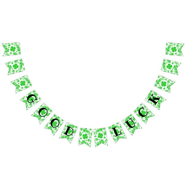 Shamrocks GOOD LUCK - Seamless Pattern 2a Bunting (All)
