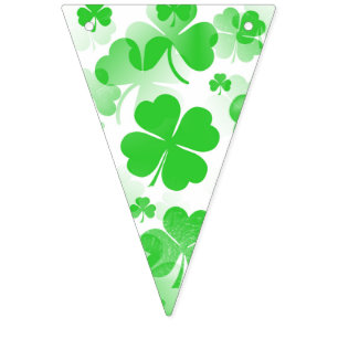 Shamrocks GOOD LUCK - Seamless Pattern Bunting