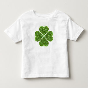 Shamrocks green sparkling four leaf clover toddler T-Shirt