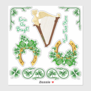 Shamrocks Horseshoes And Irish Harp Vinyl Set