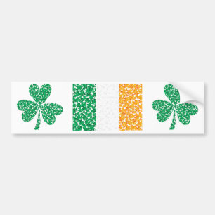 Shamrocks in a Flag Bumper Sticker