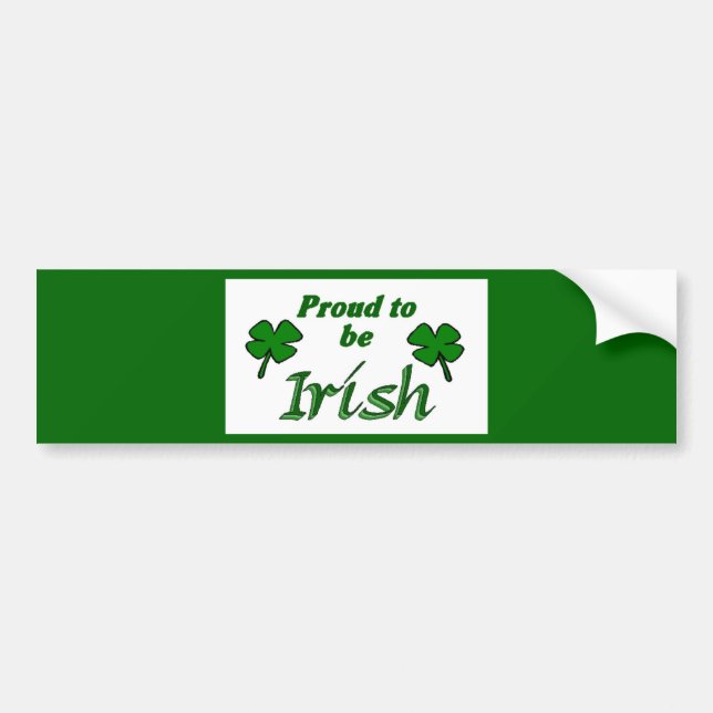 Shamrocks Irish Pride Bumper Sticker (Front)