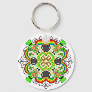 Shamrocks, Leprechauns St Patrick's Day   Key Ring