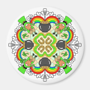 Shamrocks, Leprechauns St Patrick's Day Magnet