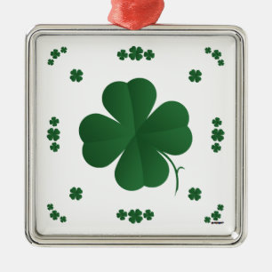 Shamrocks Metal Ornament