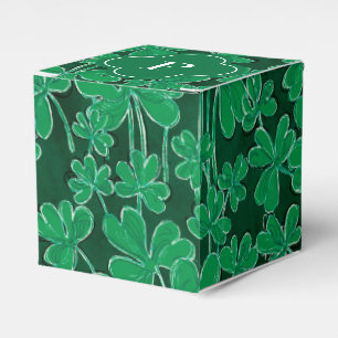 Shamrocks Monogrammed Initial Favour Box