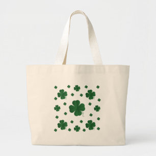 Shamrocks - multi large tote bag