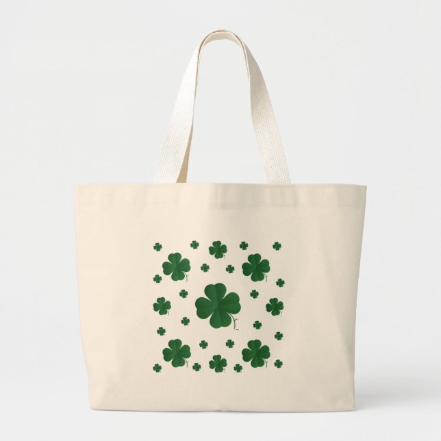 Shamrocks - multi large tote bag (Front)