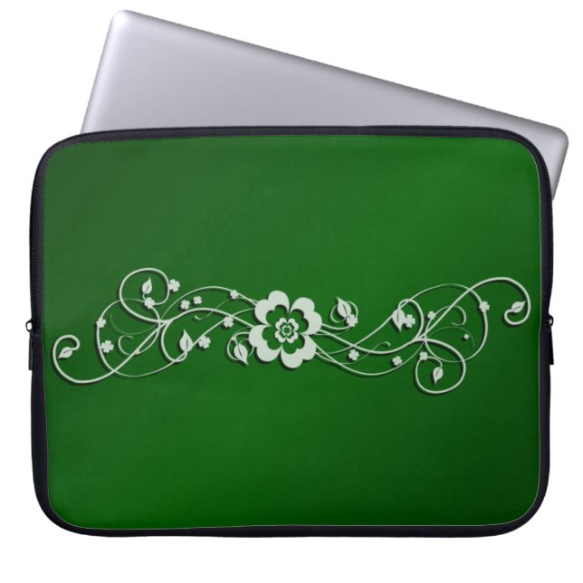 Shamrocks on the Vine Laptop Sleeve (Front)
