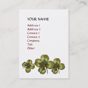 SHAMROCKS,pink purple,fuchsia,red Business Card