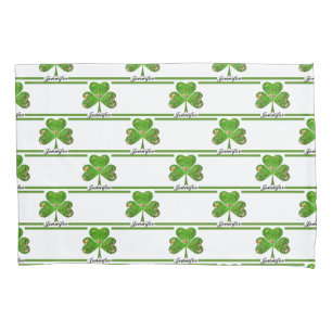 Shamrocks Repeat  Pillow Case