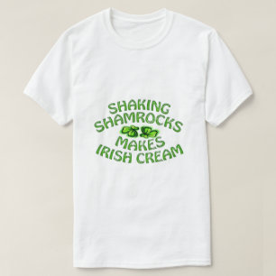 Shamrocks Shaking Warning St. Patricks Day Humour T-Shirt
