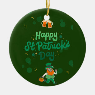 "Shamrocks & Shenanigans: A St. Patrick's Day  Ceramic Ornament