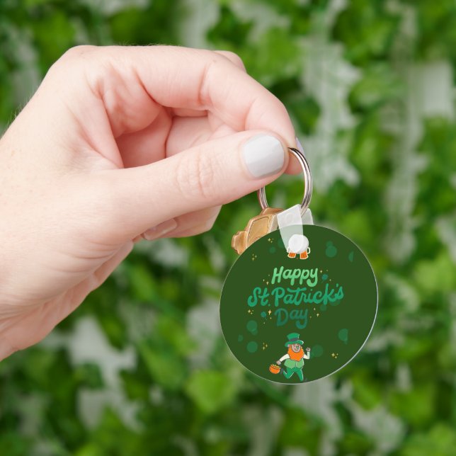 "Shamrocks & Shenanigans: A St. Patrick's Day  Key Ring (Hand)