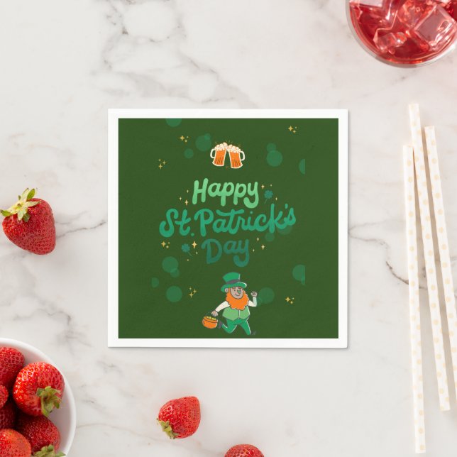 "Shamrocks & Shenanigans: A St. Patrick's Day  Napkin (Insitu)