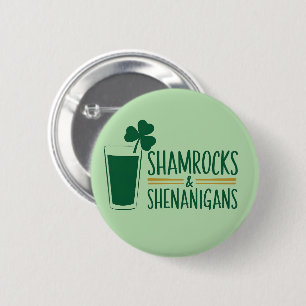 Shamrocks & Shenanigans: St. Patrick's Day Design 6 Cm Round Badge
