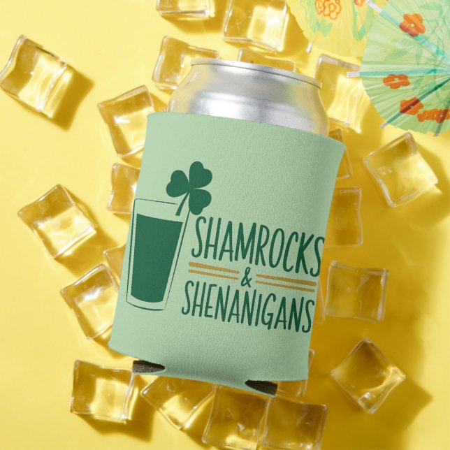 Shamrocks & Shenanigans: St. Patrick's Day Design  Can Cooler (In Situ Summer)