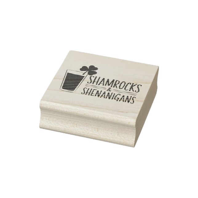 Shamrocks & Shenanigans: St. Patrick's Day Design  Rubber Stamp (Stamp)