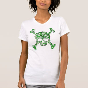 Shamrocks Skull and Crossbones T-Shirt