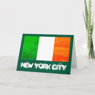 Shamrocks & Skylines: NYC Irish Heritage Flag Thank You Card