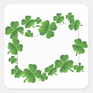 Shamrocks Square Sticker
