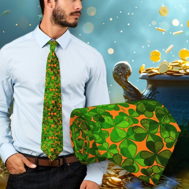 Shamrocks St. Patricks Day Celebration Neck Tie (Creator Uploaded)