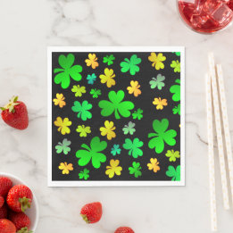 Shamrocks St. Patrick's Day Paper Napkins