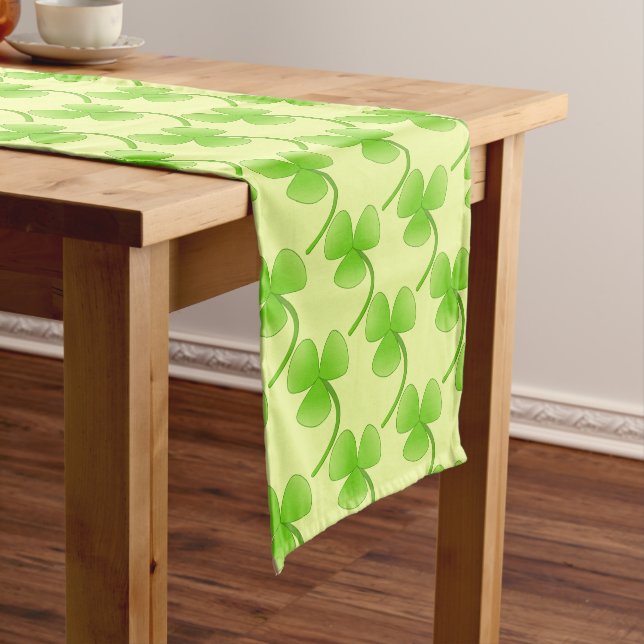 Shamrocks St. Patrick's Day Table Runner (In Situ)