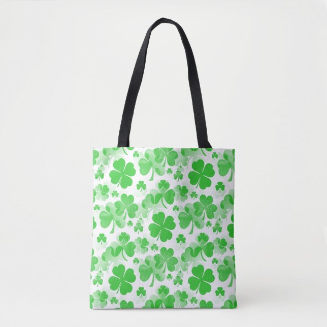 Shamrocks Tattoo seamless pattern + your ideas Tote Bag (Front)