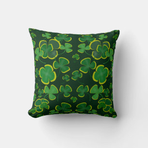 Shamrocks Throw Pillow