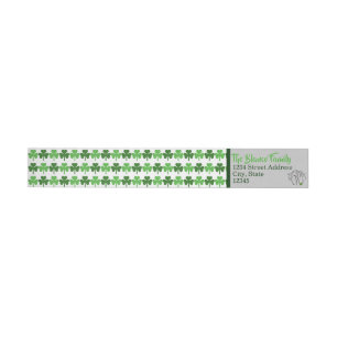 Shamrocks Wrap Around Label