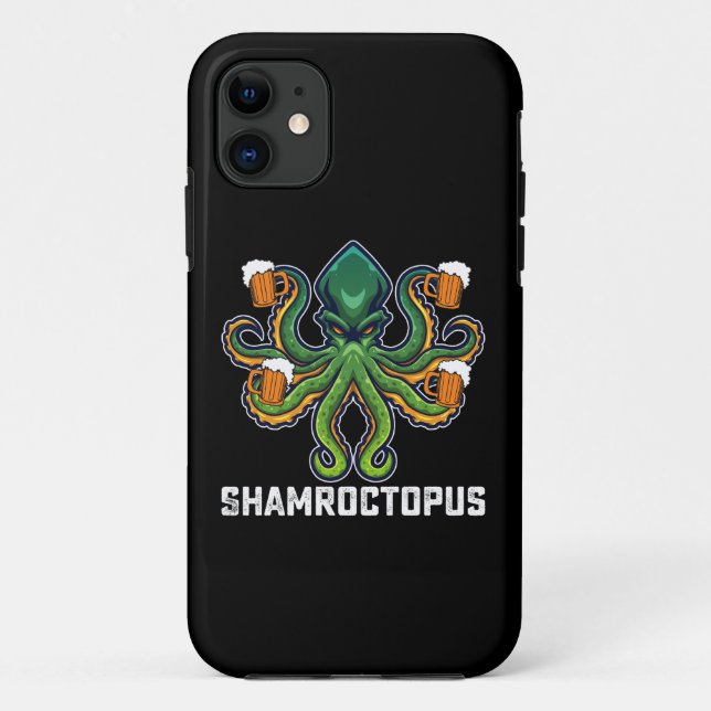 Shamroctopus Octopus Lover St Patrick's Day Case-Mate iPhone Case (Back)