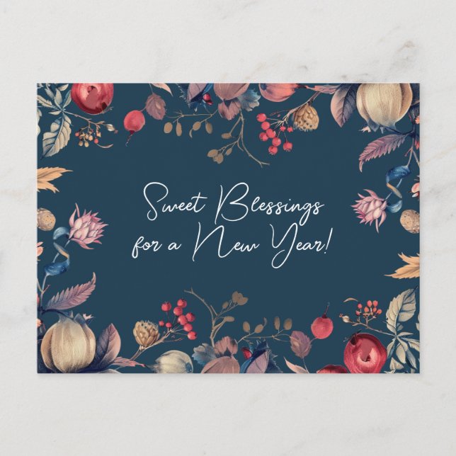  Shana Tova - blue Postcard (Front)