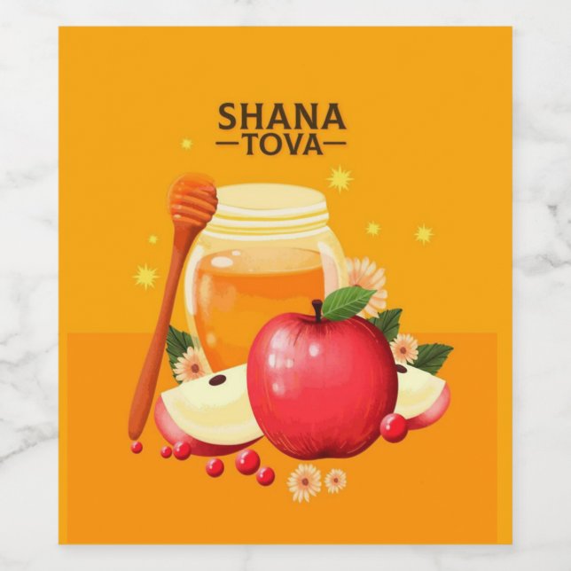 Shana Tova Food and Beverage Label Set (Single Label)