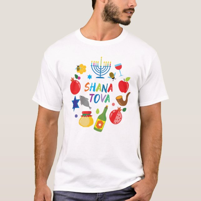 🍯 🍎🐟 Shana Tova! Happy New Year 2.1 T-Shirt (Front)