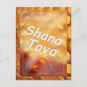 Shana-Tova Honey drawing Happy Rosh HaShana Postcard
