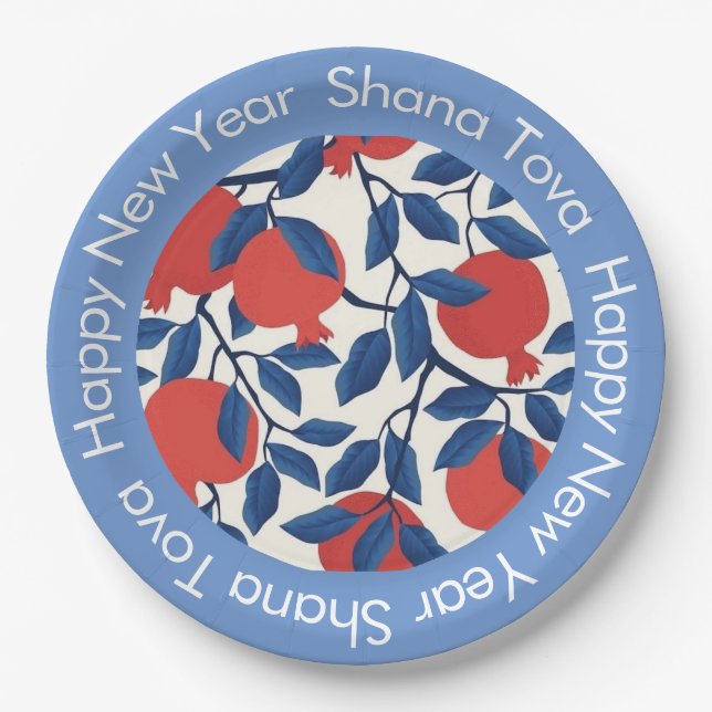 Shana Tova  Paper Plate (Front)