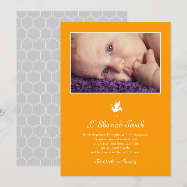 Shana Tova Peace Dove Rosh Hashanah Card (Front/Back)