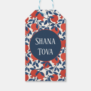 Shana Tova Pomegranate Botanical Design Elegant Gift Tags
