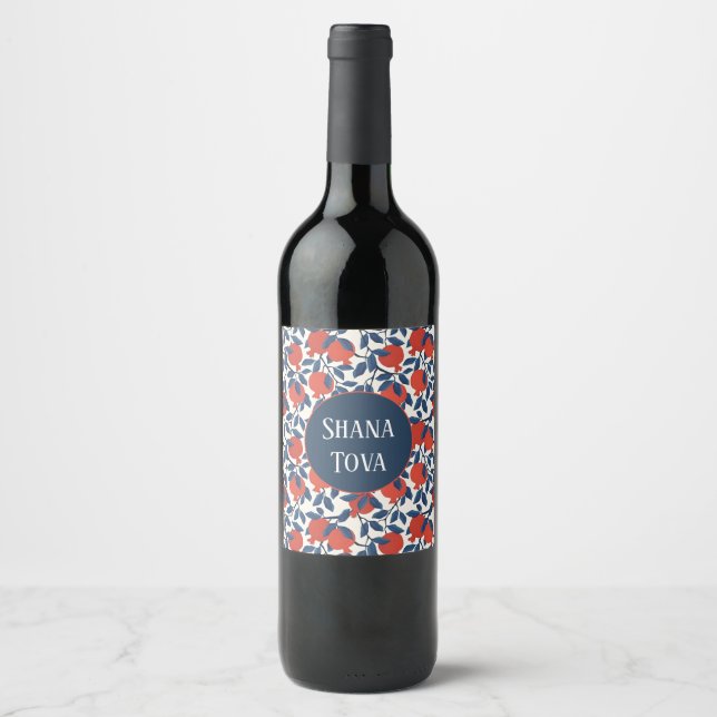 Shana Tova Pomegranate Wine Label (Front)