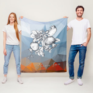 Shana Tova Rosh Hashana Jewish New Year Fleece Blanket