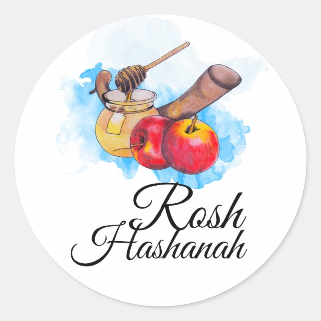 Shana Tova / Rosh Hashanah Classic Round Sticker (Front)