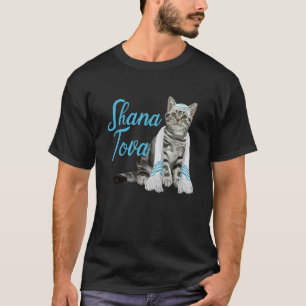 Shana Tova Rosh Hashanah Jewish Cat New Year Festi T-Shirt