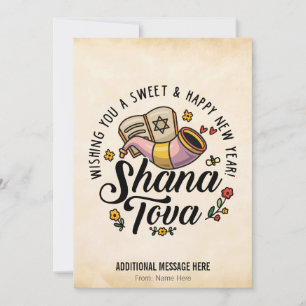 Shana Tova, Rosh Hashanah, Jewish New Year Holiday Card