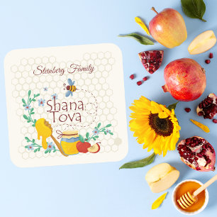 Shana Tova Rosh Hashanah Square Sticker