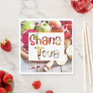 Shana Tova - Rosh Hashanah with Apples and Honey Napkin