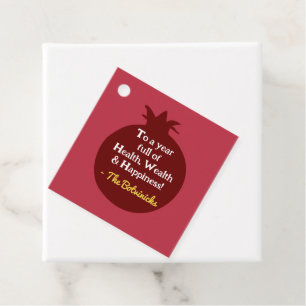 Shanah Tovah pomegranate Gift Tags - red