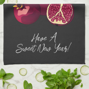 Shanah Tovah Pomegranate Personalised  Tea Towel