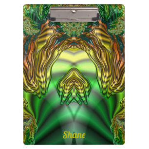 SHANE ~ ETHEREAL! Green, Orange, Black, Yellow Clipboard